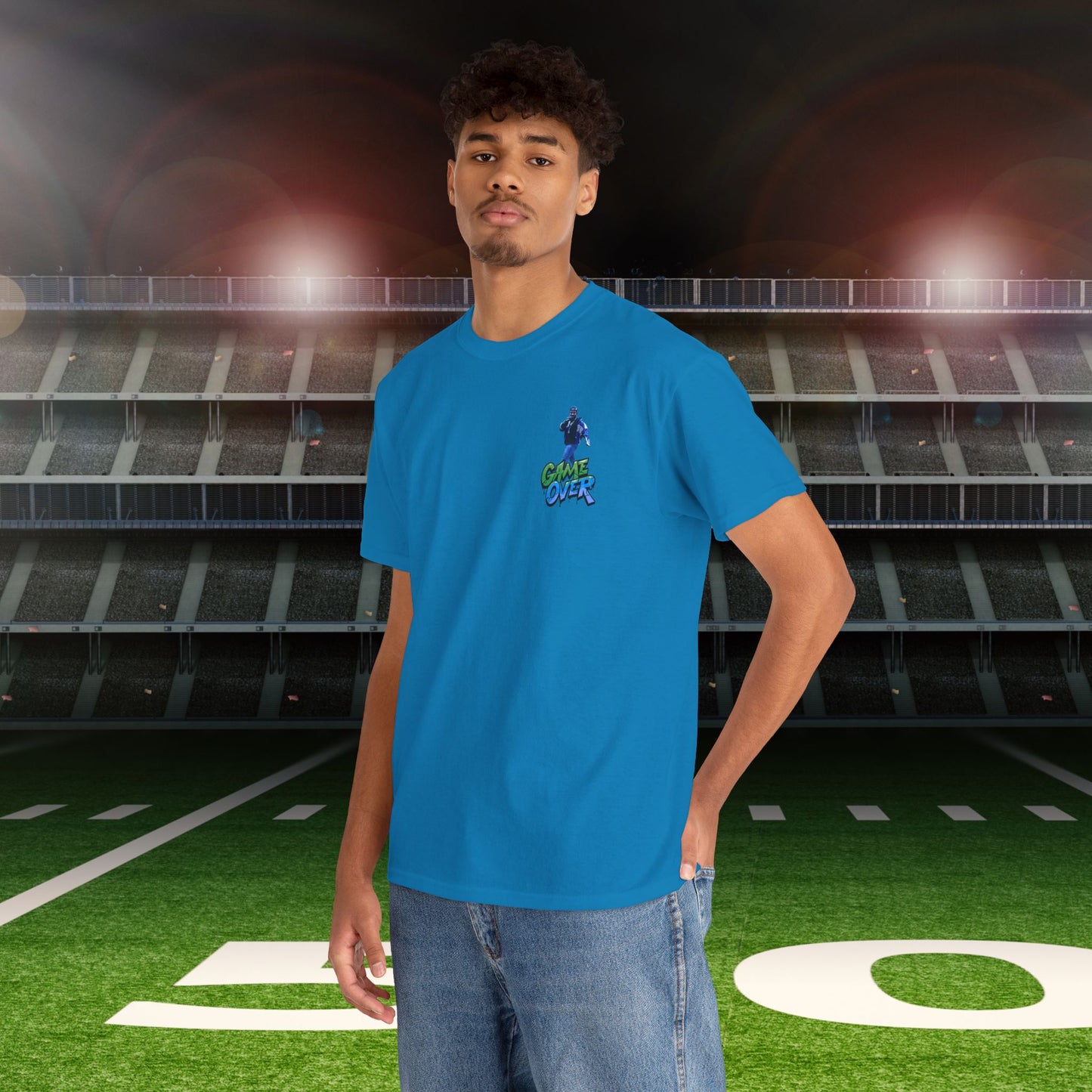 Super Bowl Kendrick Lamar Graphic Heavy Cotton Tee - 'Game Over' & 'SAY DRAKE!' Cell Block 1