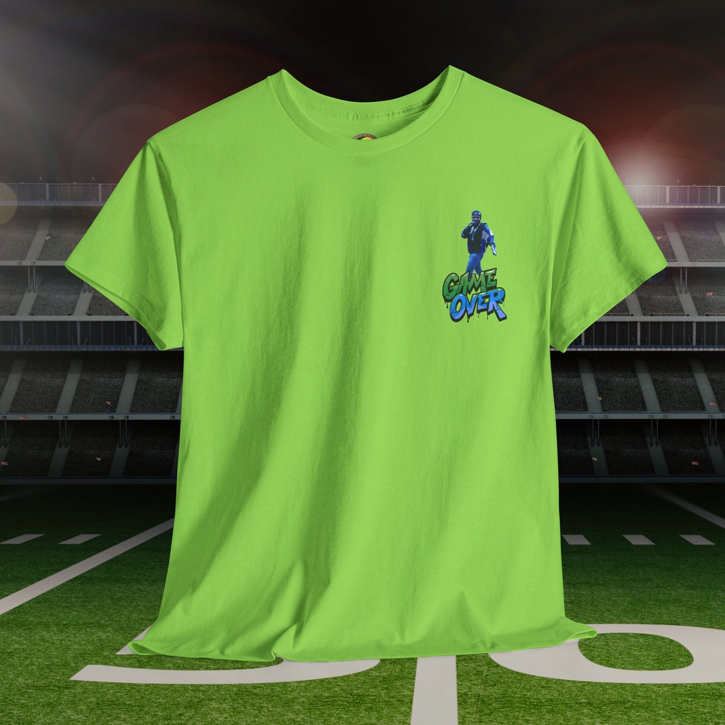 Super Bowl Kendrick Lamar Graphic Heavy Cotton Tee - 'Game Over' & 'SAY DRAKE!' Cell Block 1