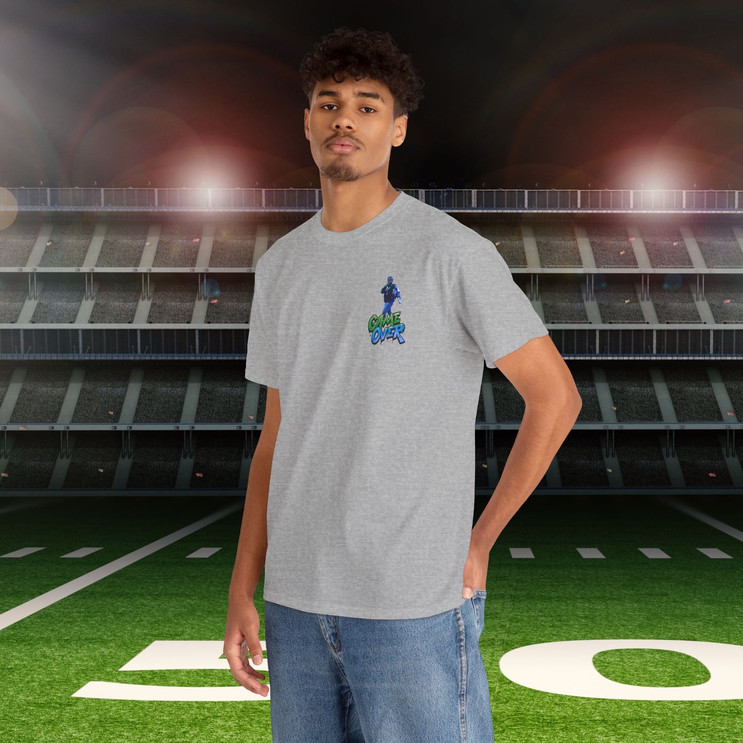 Super Bowl Kendrick Lamar Graphic Heavy Cotton Tee - 'Game Over' & 'SAY DRAKE!' Cell Block 1