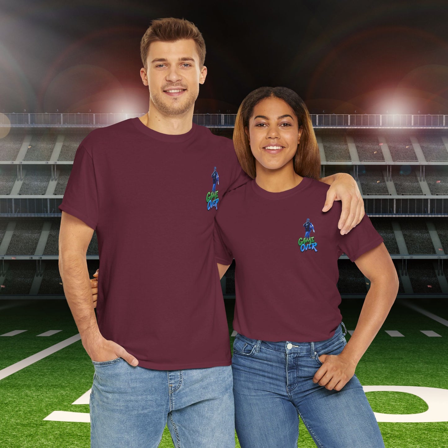 Super Bowl Kendrick Lamar Graphic Heavy Cotton Tee - 'Game Over' & 'SAY DRAKE!' Cell Block 1