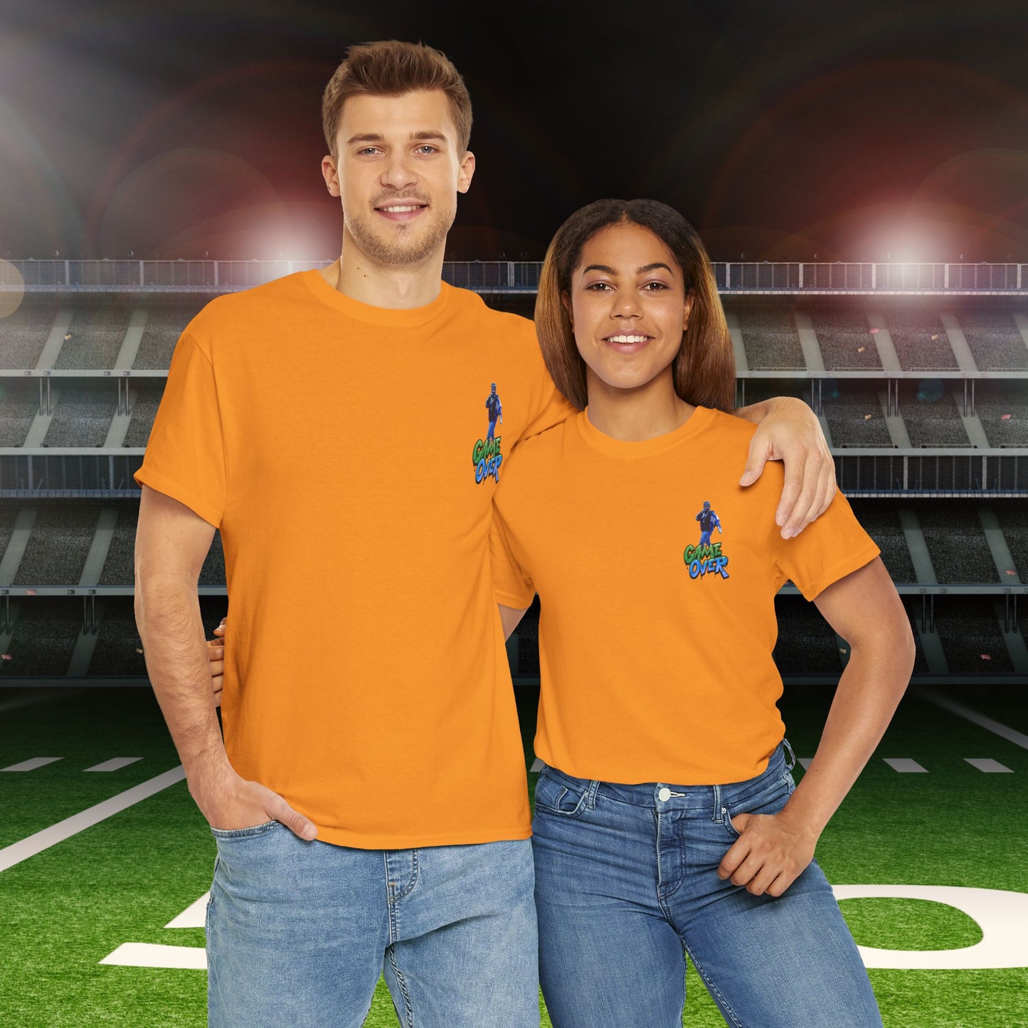 Super Bowl Kendrick Lamar Graphic Heavy Cotton Tee - 'Game Over' & 'SAY DRAKE!' Cell Block 1