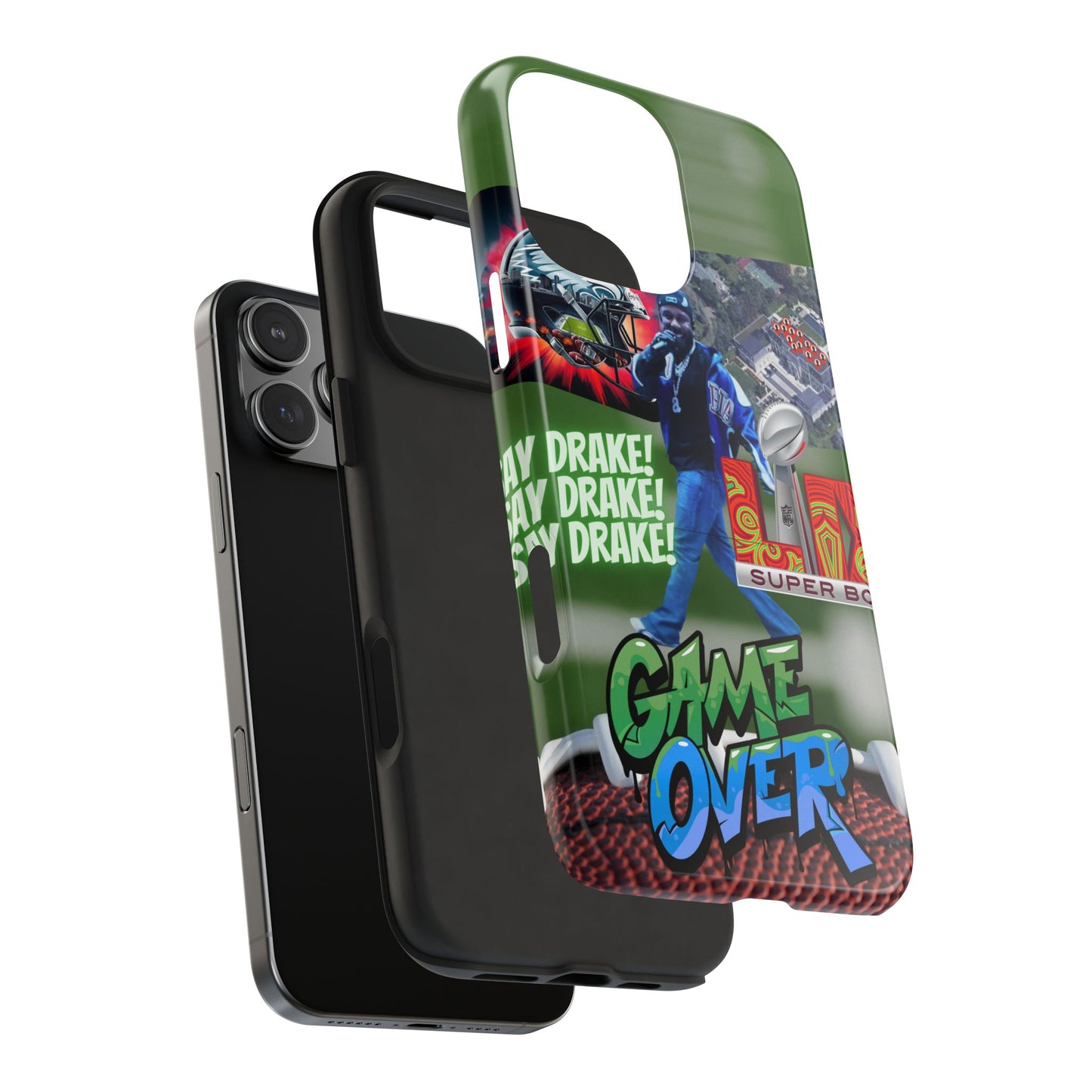 Super Bowl Tough Phone Cases - Game Over Design for Sports Fans