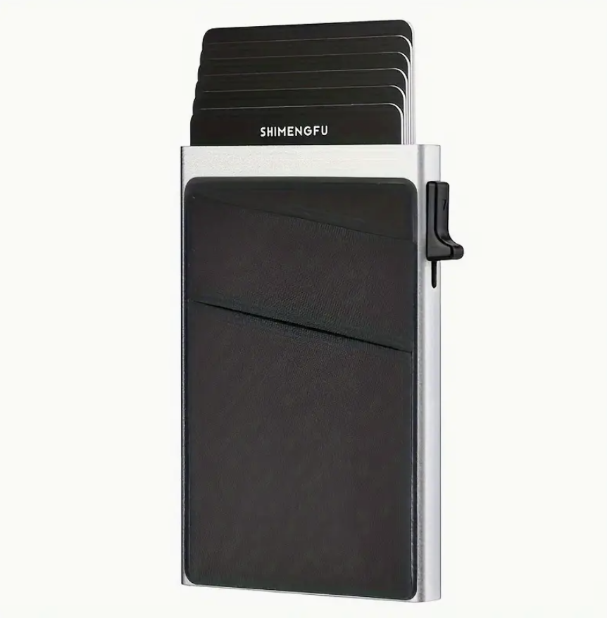 Sleek Aluminum RFID Blocking Slim Wallet Card Holder for Business