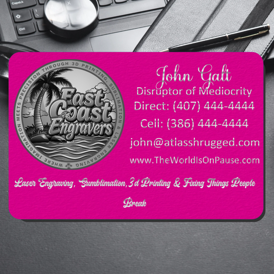 Laser Engraved Metal Business Cards