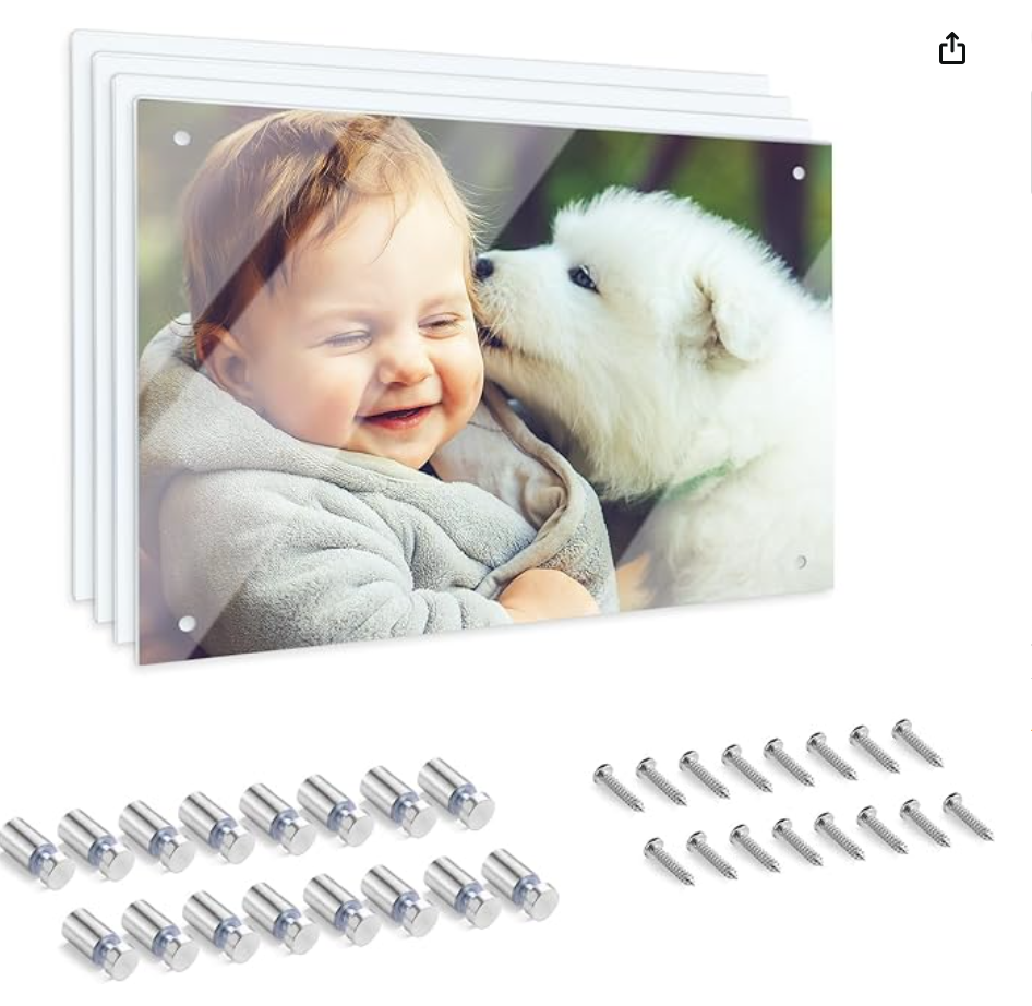 Floating Glass Photo Frame – 7.87 x 11.8 inches